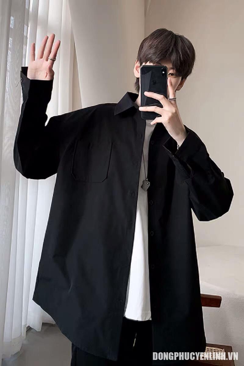 áo sơ mi phối street style