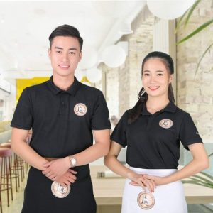 may đồng phục quán cafe
